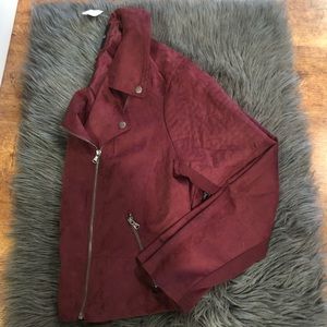 NWT Maurices Plus Size Suede Moto Jacket